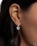 Paparazzi High Nobility - White Heart Hoops