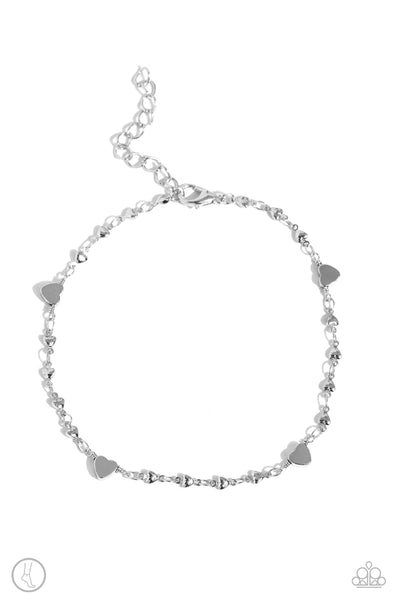 Paparazzi Highlighting My Heart - Silver Anklet