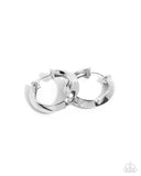 Paparazzi Hinged Homage- Silver Hoops Earrings