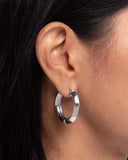 Paparazzi Hinged Homage- Silver Hoops Earrings