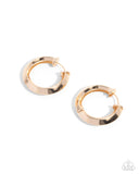 Paparazzi Hinged Homage- Gold Earrings