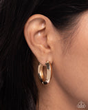 Paparazzi Hinged Homage- Gold Earrings