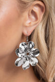 Paparazzi Hinging Hallmark - Silver Flower Earrings