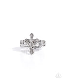 Paparazzi Holy Haute- White Cross Ring