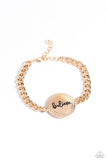 Paparazzi Hope and Faith - Gold Believe Bracelet