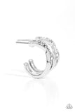 Paparazzi Horoscopic Helixes - White Infinity Tiny Hoops Earrings
