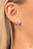 Paparazzi Horoscopic Helixes - White Infinity Tiny Hoops Earrings