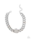 Paparazzi Humane Hearts - White Bracelet