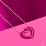 Paparazzi Hyper Heartland - Pink Heart Necklace