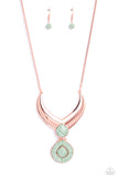 Paparazzi I CLAN See Clearly Now - Copper  Stone Necklace
