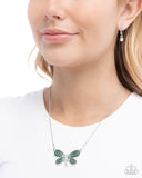 Paparazzi Dragonfly Direction- Green Necklace