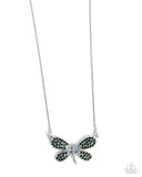 Paparazzi Dragonfly Direction- Green Necklace