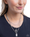 Paparazzi Adorable Artifact- Silver Necklace