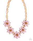 Paparazzi First Date Flowers- Pink Necklace