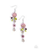 Paparazzi Better Bouquet- Pink Earrings