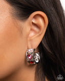 Paparazzi Heartfelt Homage- Pink Hoops Earrings
