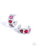 Paparazzi Heartfelt Homage- Pink Hoops Earrings