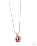 Paparazzi Teardrop Transformation- Orange Necklace