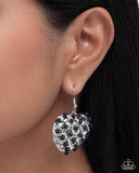 Paparazzi Woven Delight- Black Earrings