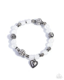 Paparazzi Valentines Story- White Bracelet