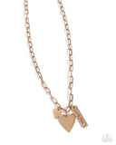 Paparazzi Valentines Victory- Gold Necklace