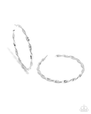 Paparazzi Steady Spirals - Silver Hoops Earrings