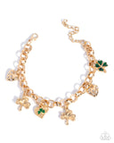 Paparazzi Leisure Luck- Green Bracelet