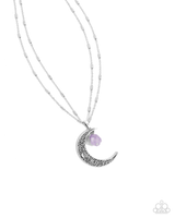 Paparazzi Crescent Charm - Purple Necklace