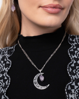 Paparazzi Crescent Charm - Purple Necklace