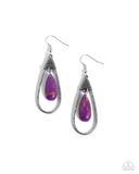 Paparazzi Neatly Natural - Purple Earrings