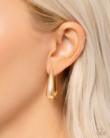 Paparazzi Malibu On My Mind - Gold Earrings