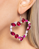 Paparazzi Heart Hierarchy - Pink Heart Earrings