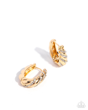Paparazzi Paved in Glitz - Gold Earrings