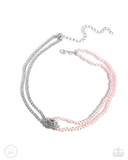 Paparazzi Twisted Twin - Pink Necklace