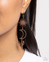 Paparazzi Wishfully Western - Copper Earrings