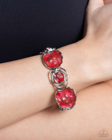 Paparazzi Rosy Rubato - Red Bracelet