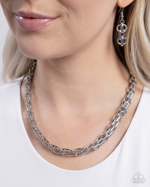 Paparazzi Immaculate Industry - Silver Necklace