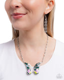 Paparazzi Aerial Accolade- Green Butterfly Necklace