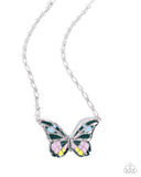 Paparazzi Aerial Accolade- Green Butterfly Necklace