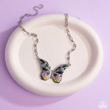 Paparazzi Aerial Accolade- Green Butterfly Necklace