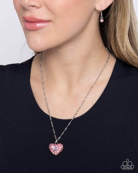 Paparazzi Best Of My Heart- Pink Necklace