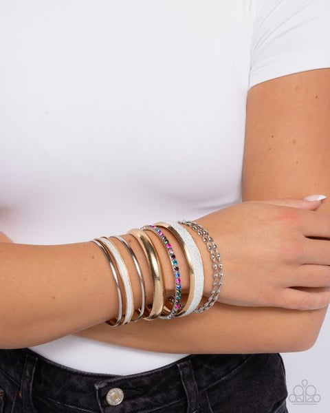 Paparazzi Smoldering Stack- Multi Bangles