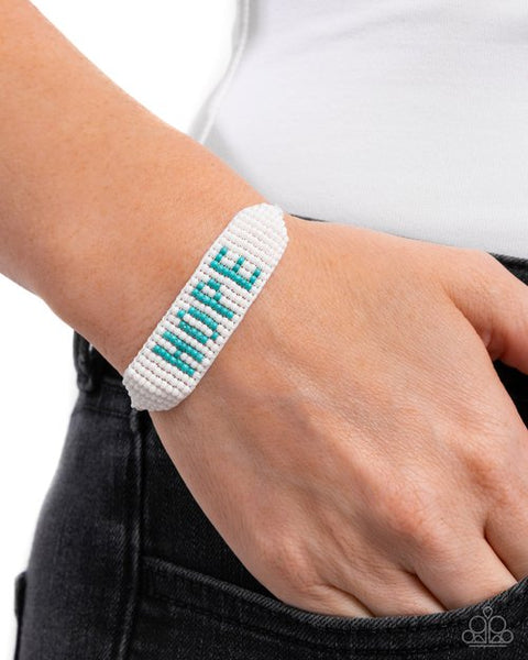 Paparazzi Hopeful Hire- Blue Bracelet