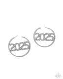 Paparazzi This is Gonna Be My Year - White 2025 Hoops Earrings