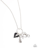 Paparazzi Rockstar 101- Black Heart Necklace Lanyard