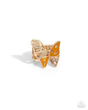 Paparazzi Aerial Auction- Gold Butterfly Ring