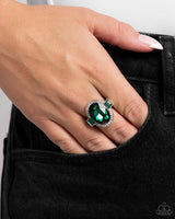 Paparazzi Stubborn Shimmer- Green Ring