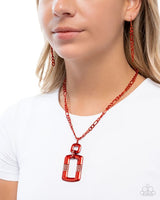 Paparazzi Metallic Movement- Red Necklace