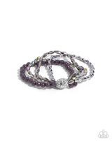 Paparazzi Beaded Boundary - Silver Gull Gray Beads Bracelet