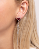 Paparazzi Simply Smitten - Red Heart Earrings